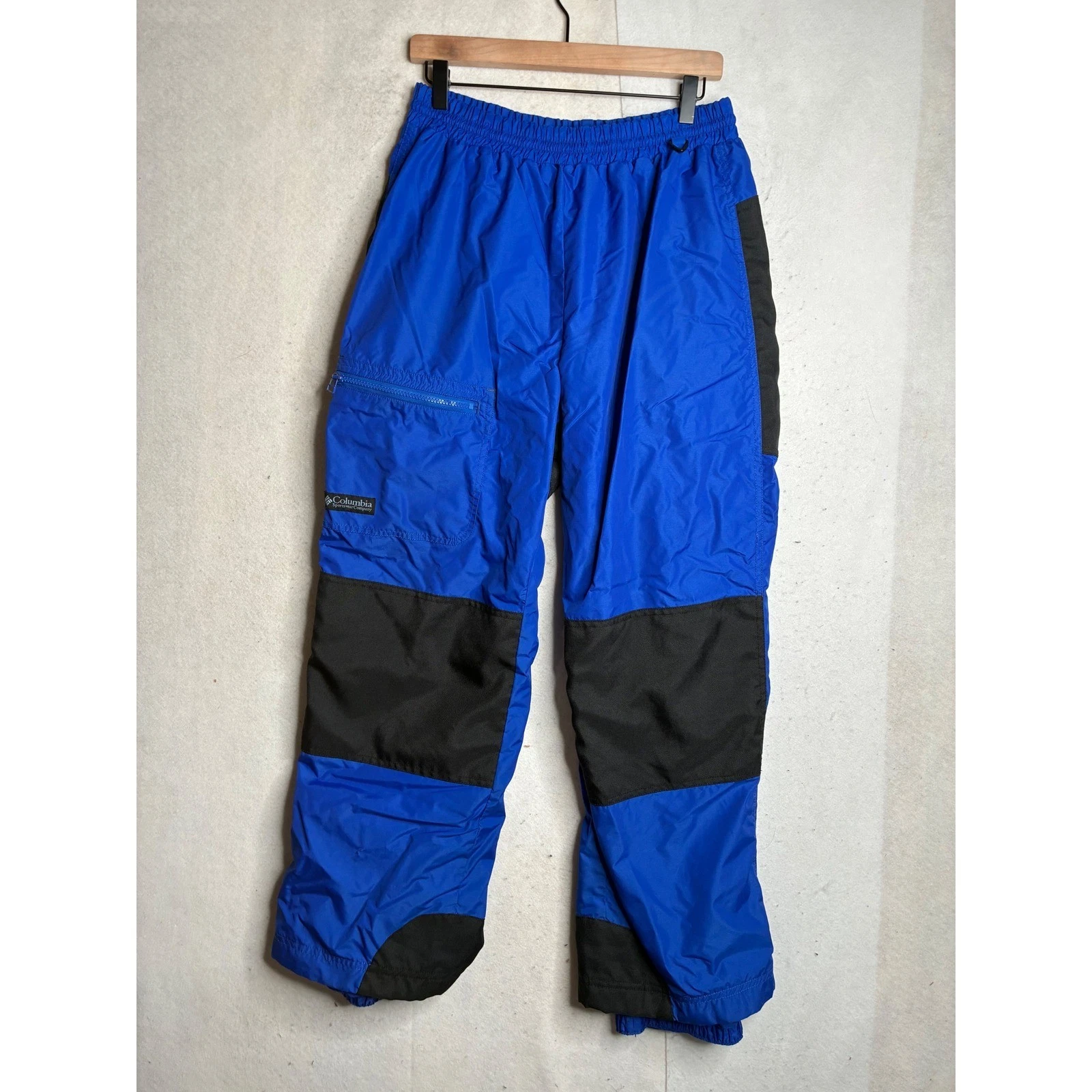 Columbia Mens Blue Black Snow Pants Ski Snowboard Cargo SM8040 Large L 29x29