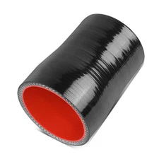 1.75"-2" 3-PLY STRAIGHT TURBO/INTAKE HIGH TEMP SILICONE REDUCER HOSE BLACK/RED