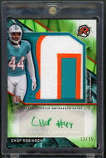 2024 Topps Resurgence Chop Robinson Rookie 3-Color Patch Auto Lime Green /15