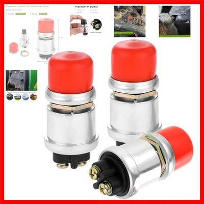 3 PCS , 12V/24V 50A Weatherproof Car Engine Start Momentary Switch, Heavy Dut...