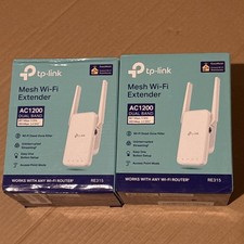 2 TP-Link RE315 AC1200 Wi-Fi Range Extender Dual Band One Mesh lot Of 2 