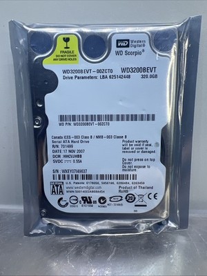 Western Digital APPLE Mac A1176 HDD 320GB Hard Drive WD3200BEVT-00ZCTO Scorpio