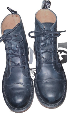 men Black & Red sole Derby Swirl (6 Eye) tie up Boots size 9 M from JOHN Fluevog