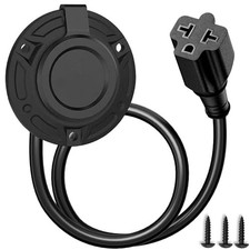20A AC Port Plug,125V Shore Power Inlet for Golf Cart,RVs,Boat 20A 125V socket