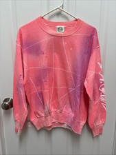 Vintage LA Gear Neon Pink Purple Splatter Puff Print Sweatshirt Made in USA M