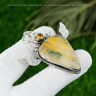 Golden Rutile Stone Citrine Mother Bezel New Pendant Jewelry 925 Sterling Silver