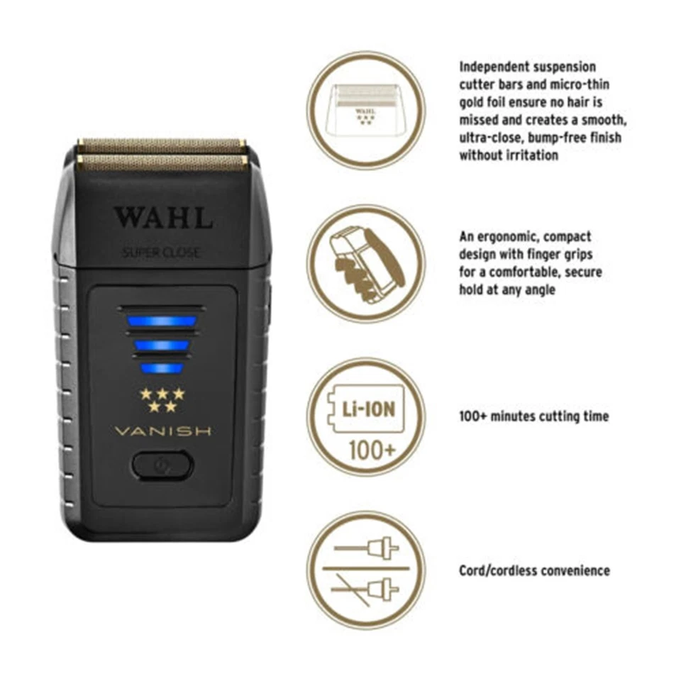 Wahl 5-Star Cordless/Vanish Foil Shaver Tool 8173 EU/UK Professional Finish - Image 4 of 4