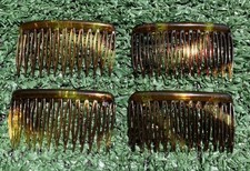 Vintage 80  s Set of 4 Goody Small 1.75  Faux Tortoise Shell Hair Combs USA Made