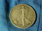 Orig US Vintage SILVER COIN-1945 S WALKING LIBERTY HALF DOLLAR