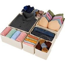 Criusia Drawer Organizer Clothes, 8 Pack Underwear Drawer Organizer, Foldable...