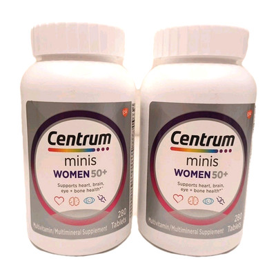 2x Centrum Silver Women 50+ Minis Multivitamin Minerals 280 Tab BIG BOTTLE 03/26