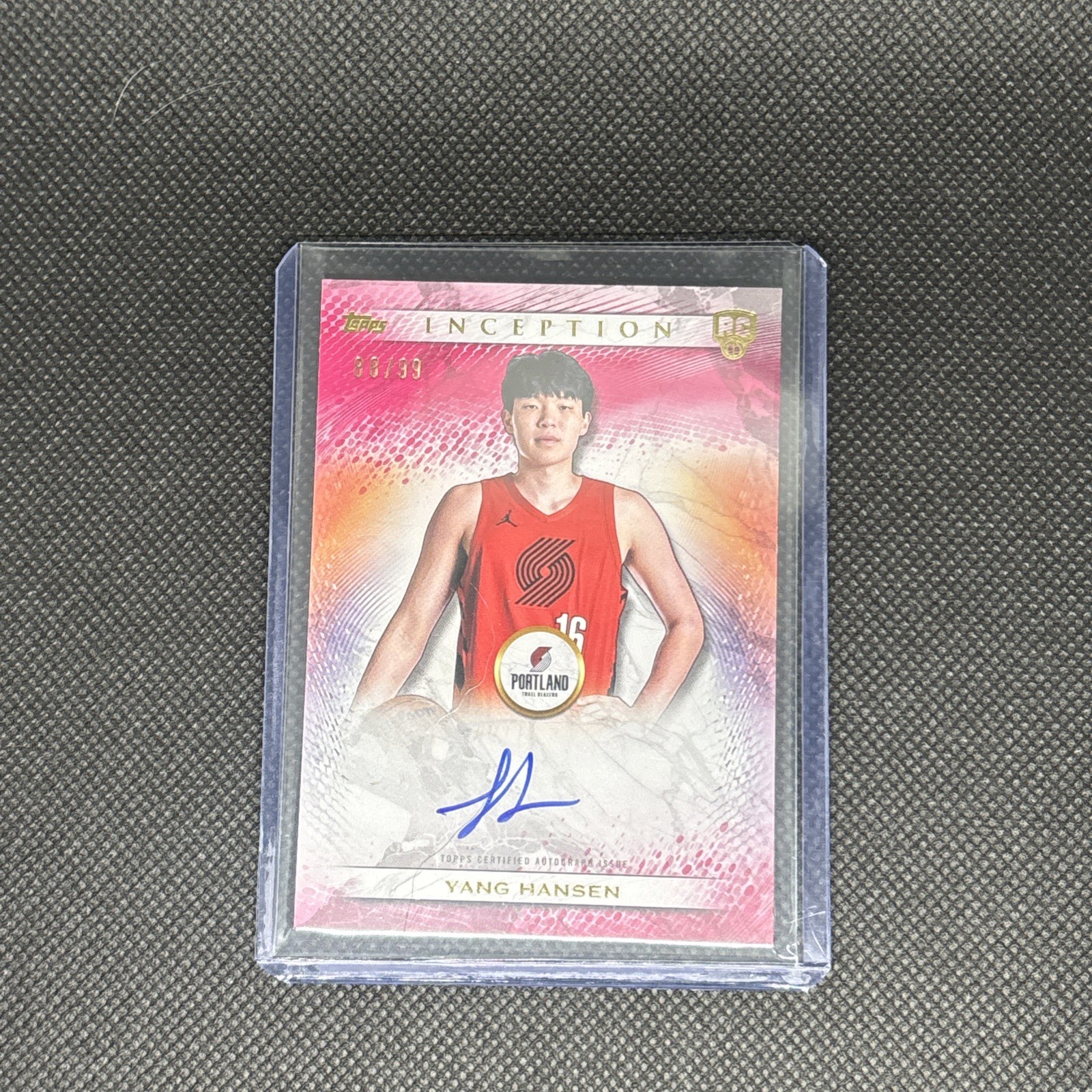 Topps Inception Yang Hansen Portland Trail Blazers Rookie Auto /99 RA-YH