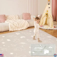Extra Large Baby Play Mat 79" x 71" - Foldable, Waterproof, Anti-Slip Foam Mat