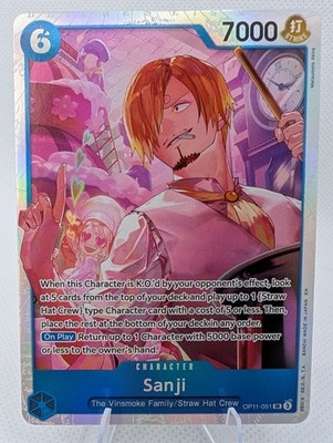 One Piece Sanji SR OP11-051 A Fist of Divine Speed Foil