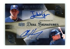 2007 Upper Deck -Exquisite Dual AU- Justin Hampson & Chase Headley #EDS-HH 20/35