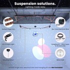 Yescom 16" Large Mirror Disco Ball with Motor & 8 Pinspot LED Light Event Stage — photo 2
