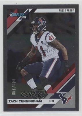 2019 Panini Donruss Press Proof Silver 49/100 Zach Cunningham #111 7m3
