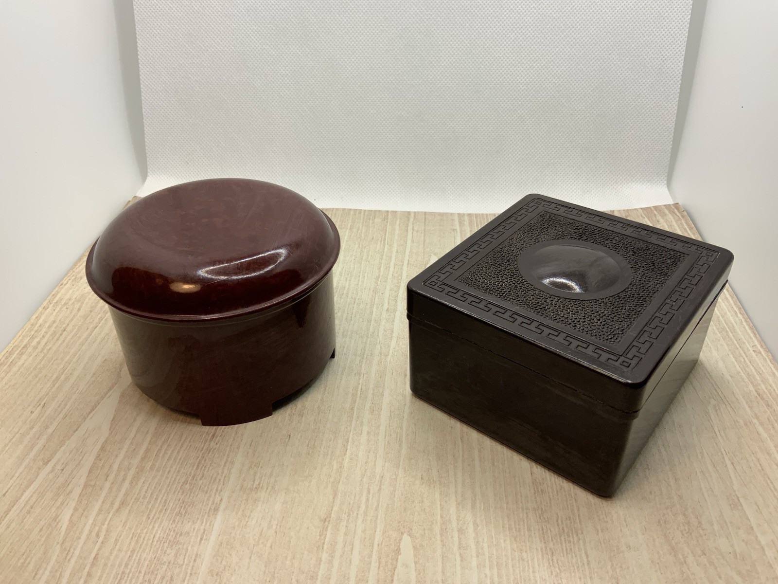 Vintage Bakelite Cigarette Box And Powder Bowl
