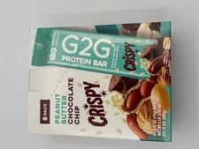 Crispy Peanut Butter Chocolate Chip Protein Bar 8 Pack 18g Gluten Free New