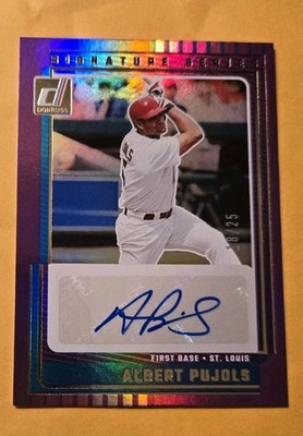 Albert pujols 2025 Panini Donruss - Signature Series#SG-APJ Purple 18/25,NM-MINT