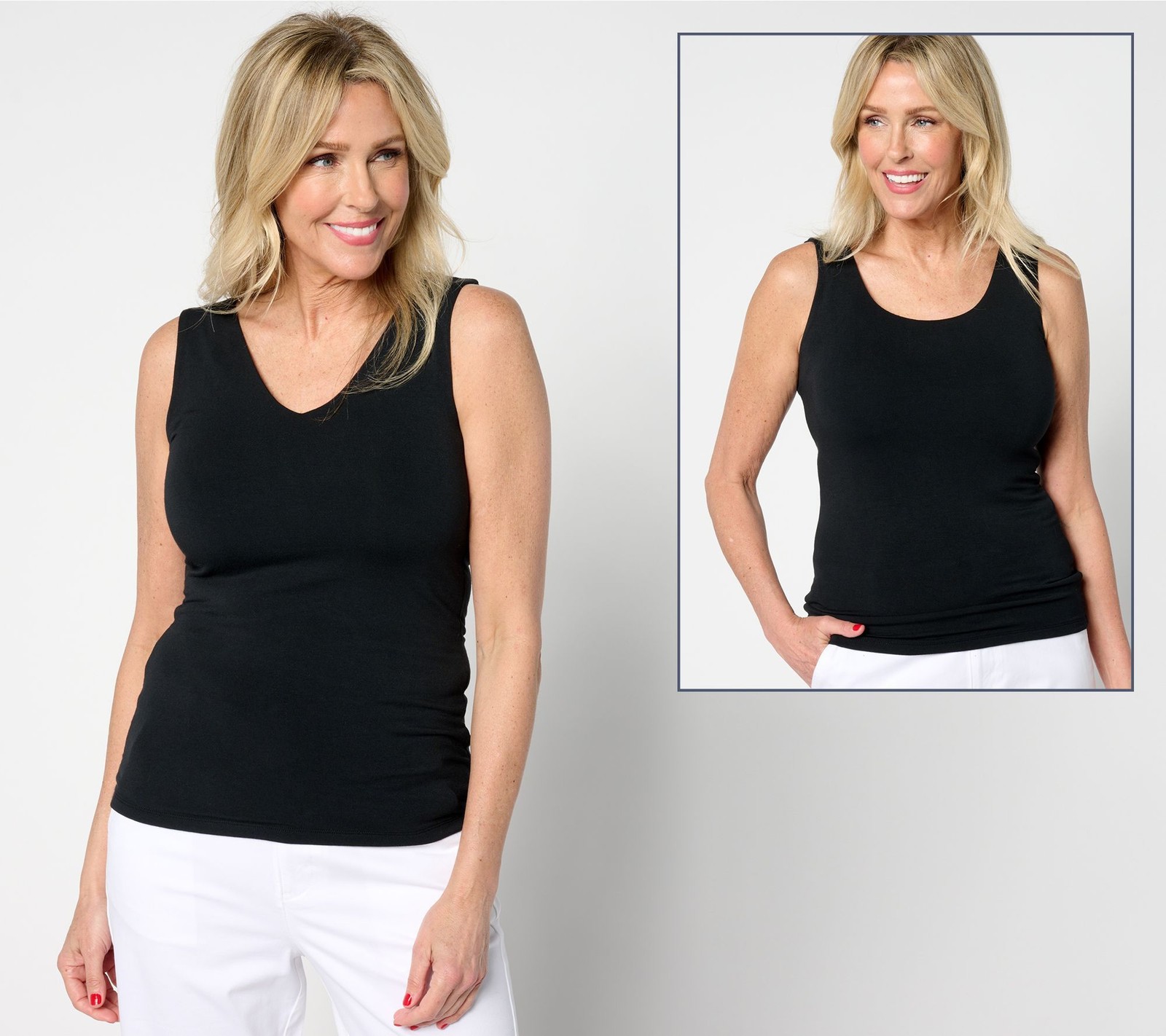 Joan Rivers Classics Collection Women's Top Sz 2XS (XXS) Wardrobe Black A645453
