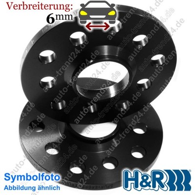 HR Spurverbreiterung schwarz 6mm/Achse für VW Jetta II 165 19E 1G2 Bj. 1984-1992