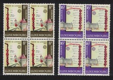 Luxembourg Historic Events Europa 2v Blocks of 4 1982 MNH SG#1086-1087