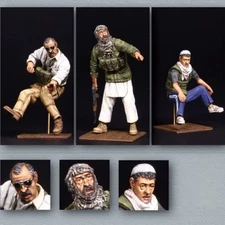 1/35 Scale Modern Middle Eastern Militia Figures – Resin Diorama Set of 3