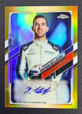 2021 Topps Chrome Formula 1 F1 Nicholas Latifi AUTO Autograph Gold 05/50 #CA-NL