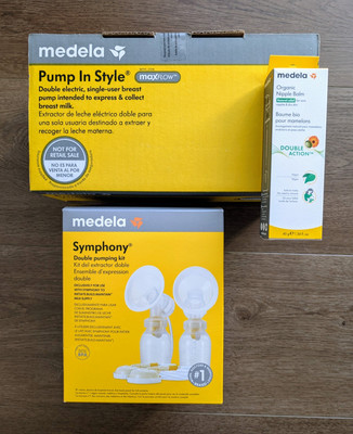Brand New Medela Pump In Style Double Electric Breast Pump + Symphony Kit + Balm