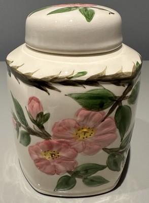 Franziskaner Wüstenrose Deckel Tee Kanister Glas / Ingwer Glas Made in USA Flying F