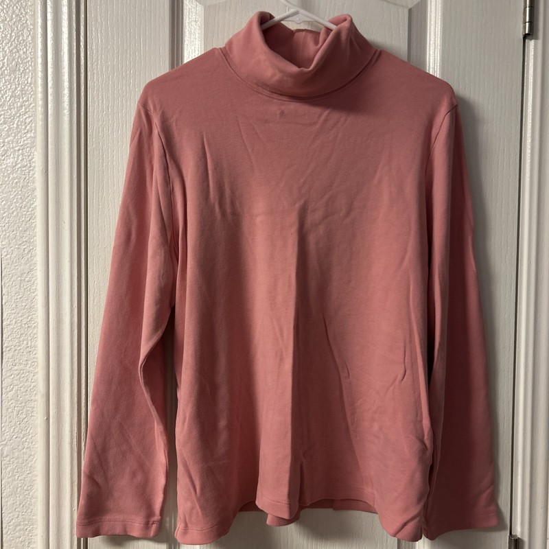 KAREN SCOTT Sz XL Turtleneck Pullover Top Pink Classic Career 100% cotton
