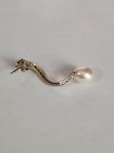 Natural pearl and sterling drop dangle Earrings  — photo 7