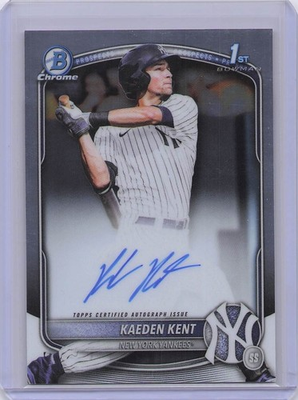 #ad 2025 Bowman Draft Chrome Prospect Autographs Kaeden Kent #CPA KKE AU RC $29.99