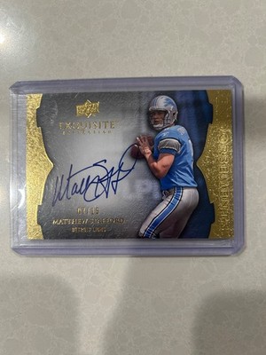 2009 exquisite collection, Matthew Stafford gold rookie auto/15 RC