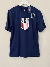 US Soccer T Shirt Pulisic 10 Adult, Size M, Navy Blue T-Shirt USMNT Football