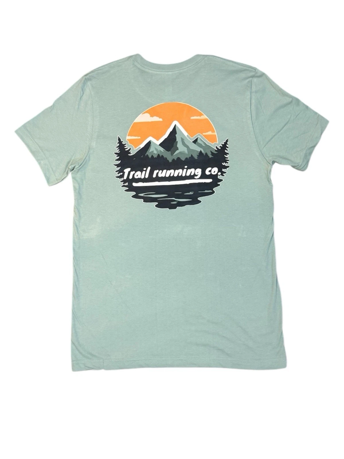Men’s T Shirt Casual Short Sleeve Trail Running Logo Bella Canvas Size S,M,L,XL