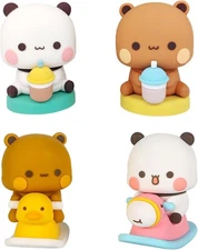 4 PCS Bubu and Dudu Bears Car Dashboard Decorations, Cute Cartoon Statue... 
