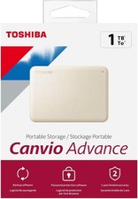 Toshiba Canvio Advance 1TB Portable External Hard Drive USB 3.2, White