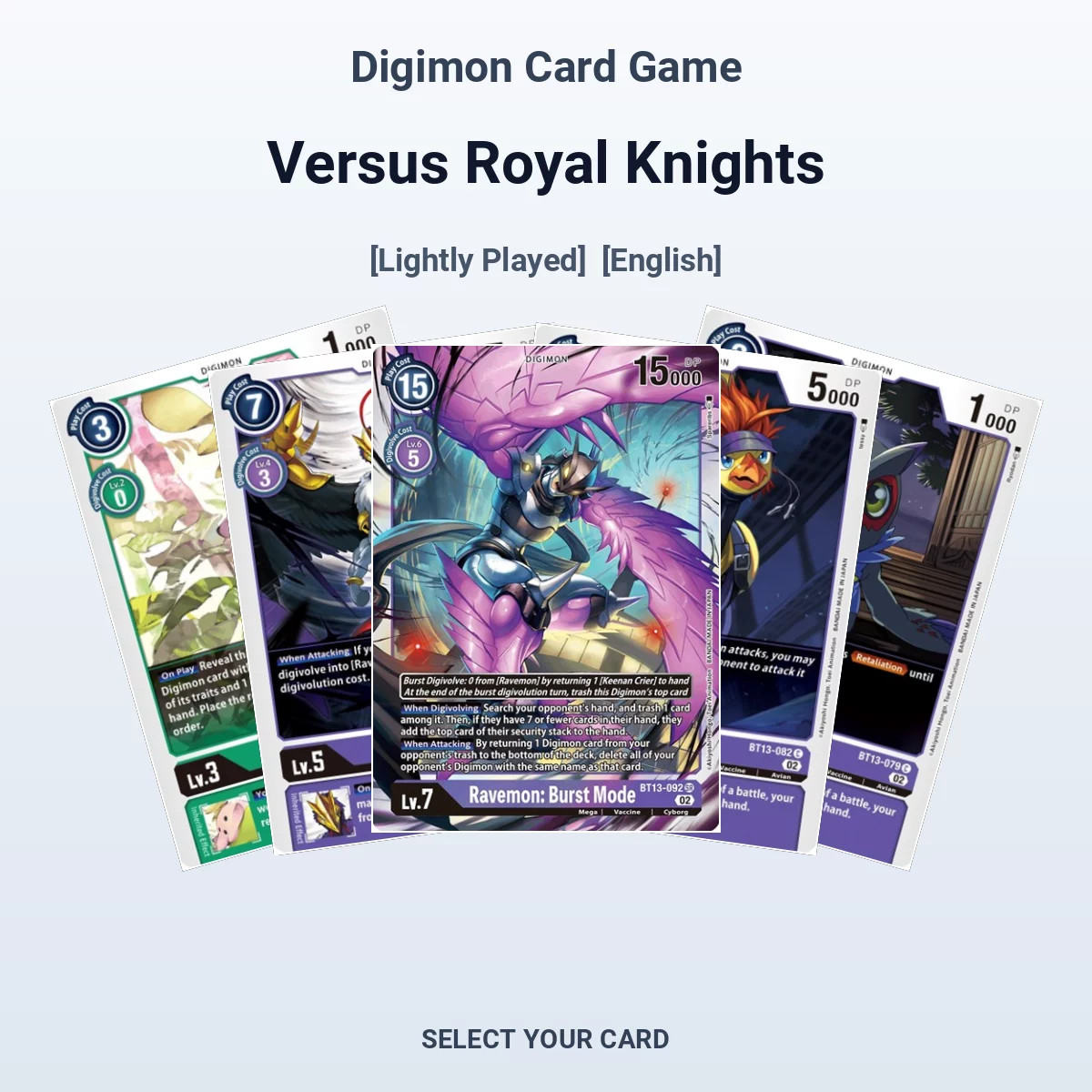 Digimon Card Game Versus Royal Knights - Select Your Cards (LP)