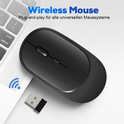 Maus Kabellose Computermaus Maus mit Akku Wireless Mouse USB Laptop Funkmaus