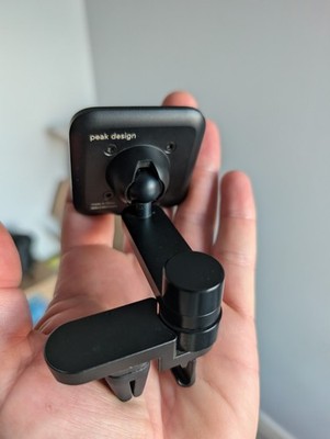 Peak Design Auto Lüftung Magnetische Handyhalterung, Slim Link, Schwarz, Winkelverstellbar