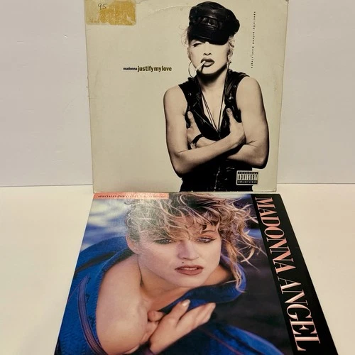 Madonna Lot Of 2 12"Vinyl Single Remixes Justify My Love Angel Into The Groove