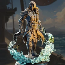 Water Genasi Sorcerer Ocean Soul Sorcerer Elemental Wave Mage Miniature 3D Print