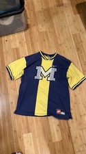 Vintage 90s Nike Team Michigan Warm Up Jersey Shirt