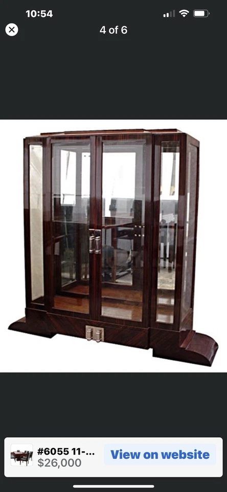 Juego de comedor Art Deco de 11 piezas francés de palo de rosa ébano D’Massacar C 1925 Foto 2 de 4