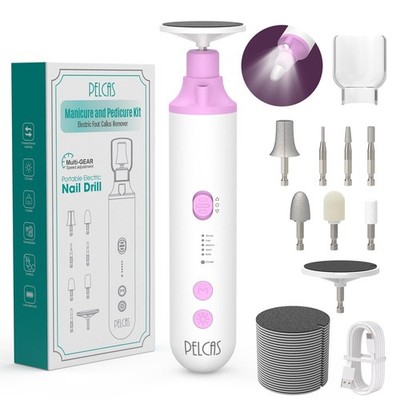 PELCAS Toenail Grinder for Thick Toenails 8 in 1 Manicure & Pedicure MINI