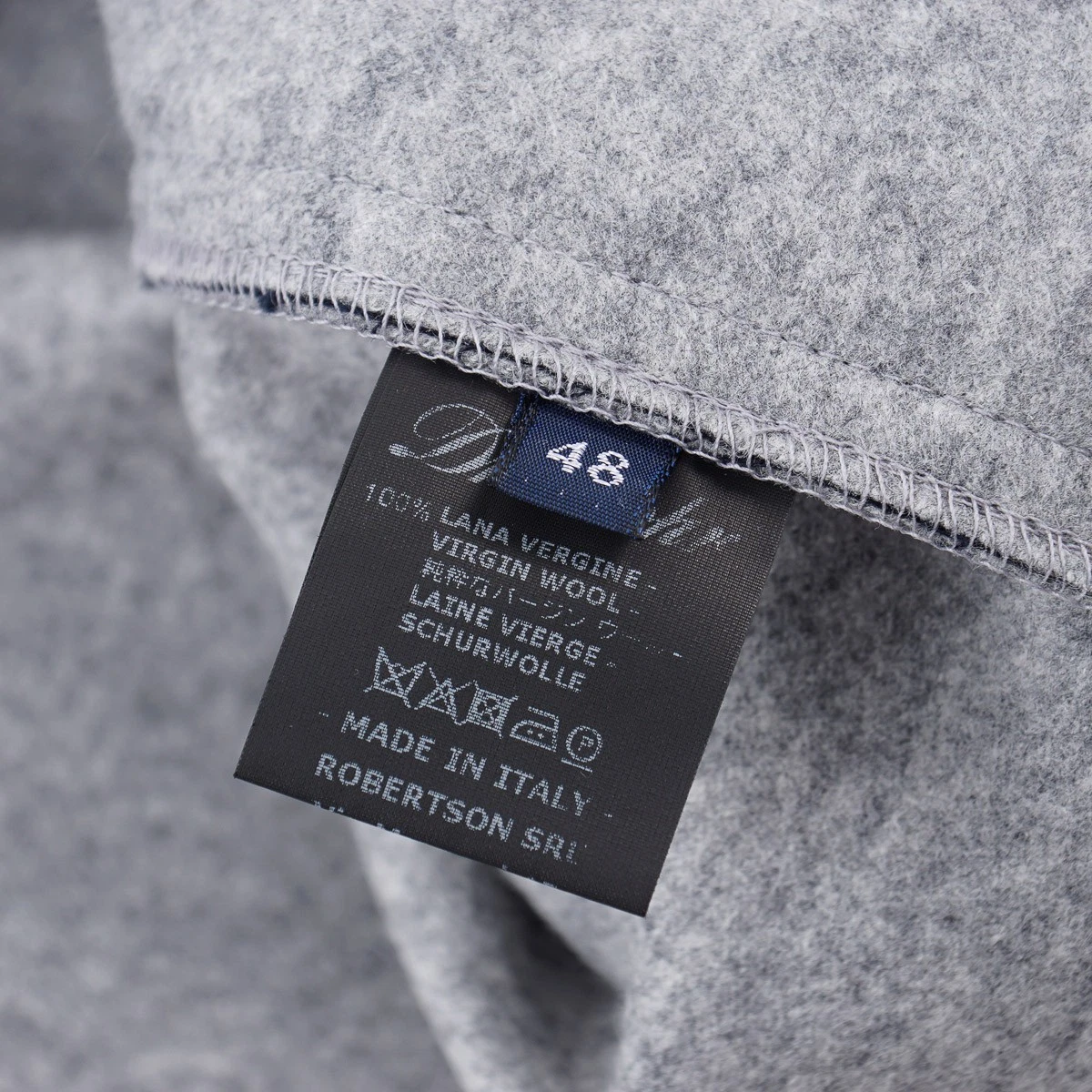 Drumohr Light Gray Soft-Brushed Wool Zip-Front Jacket M (Eu 48) NWT - product detail image 6