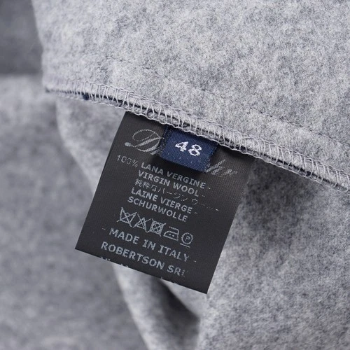 Drumohr Light Gray Soft-Brushed Wool Zip-Front Jacket M (Eu 48) NWT image 6