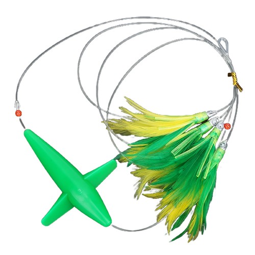 Leurre De Pêche à La Traîne à Plumes (feather) - Appât Monté Pour Thon, Dorade, Marlin - Pêcher En Eau Profonde